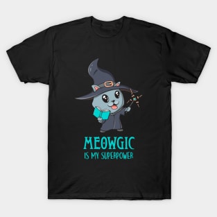 Cute Cat Magic Wizard Kitty Funny Gamer T-Shirt